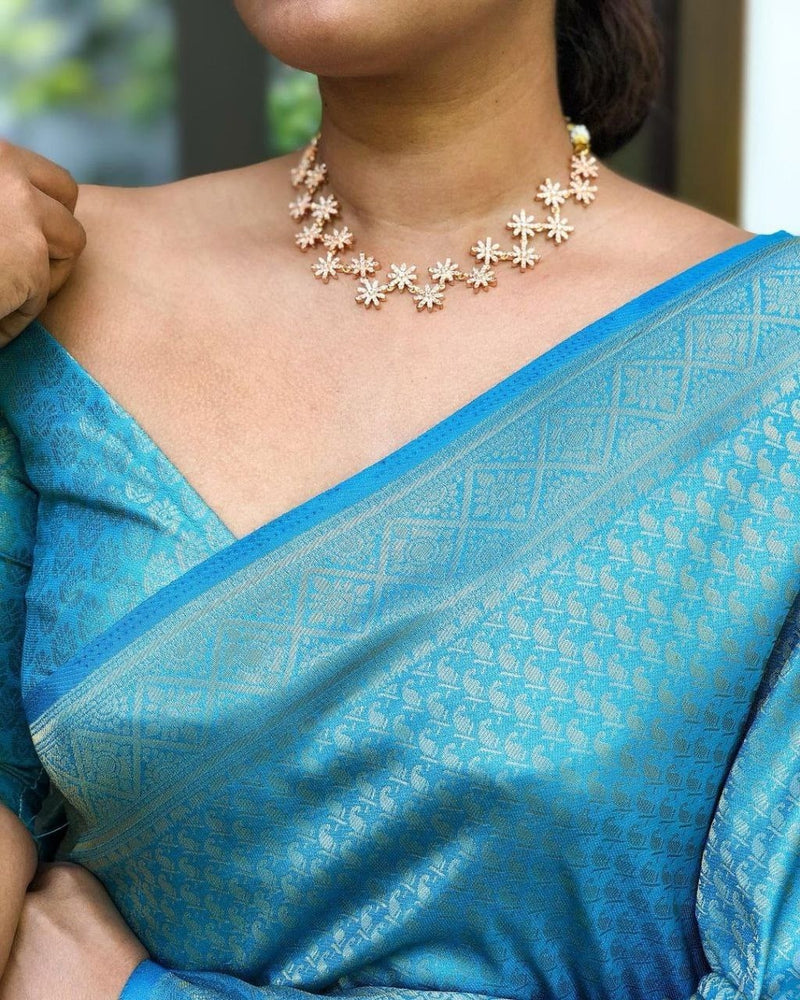 Firoji Banarasi Soft Silk Saree