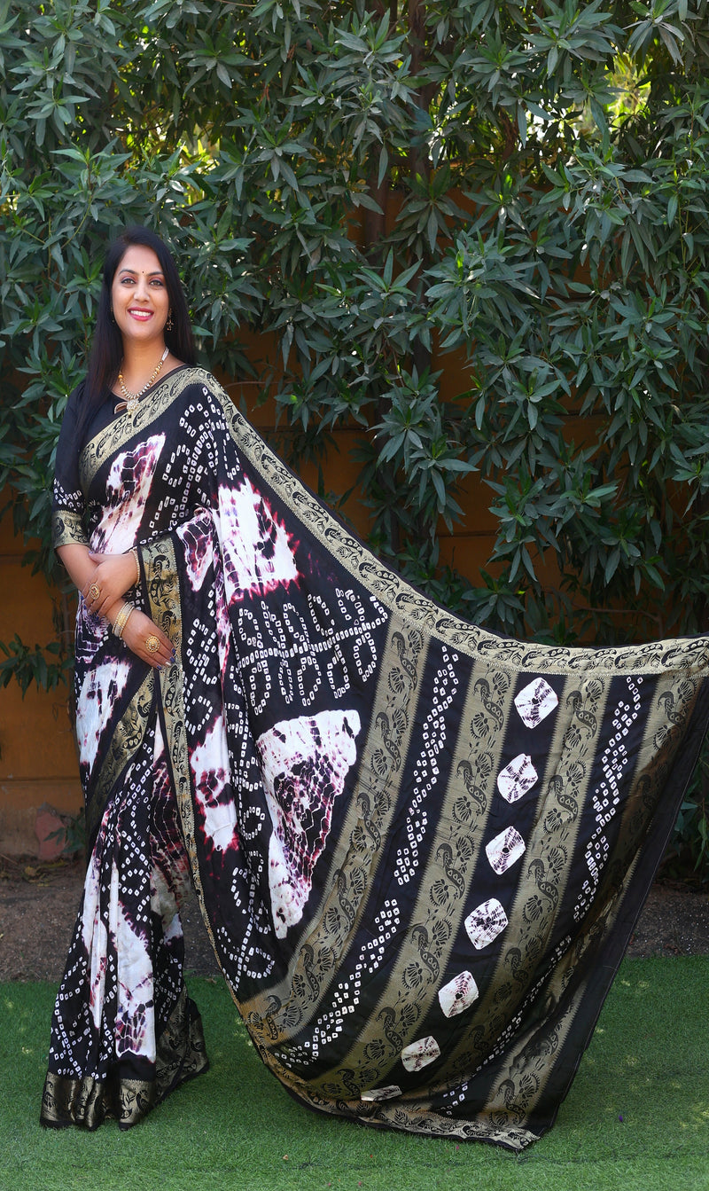 Black Beautiful Original Sibory with Bandhej for Boutique series